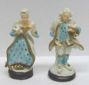 Dollhouse Miniature S/2 - Couple - Colonial 1 1/4